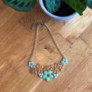 Statement Flower Turquoise Necklace
